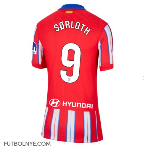 Camiseta Atletico Madrid Alexander Sorloth #9 Primera Equipación para mujer 2024-25 manga corta